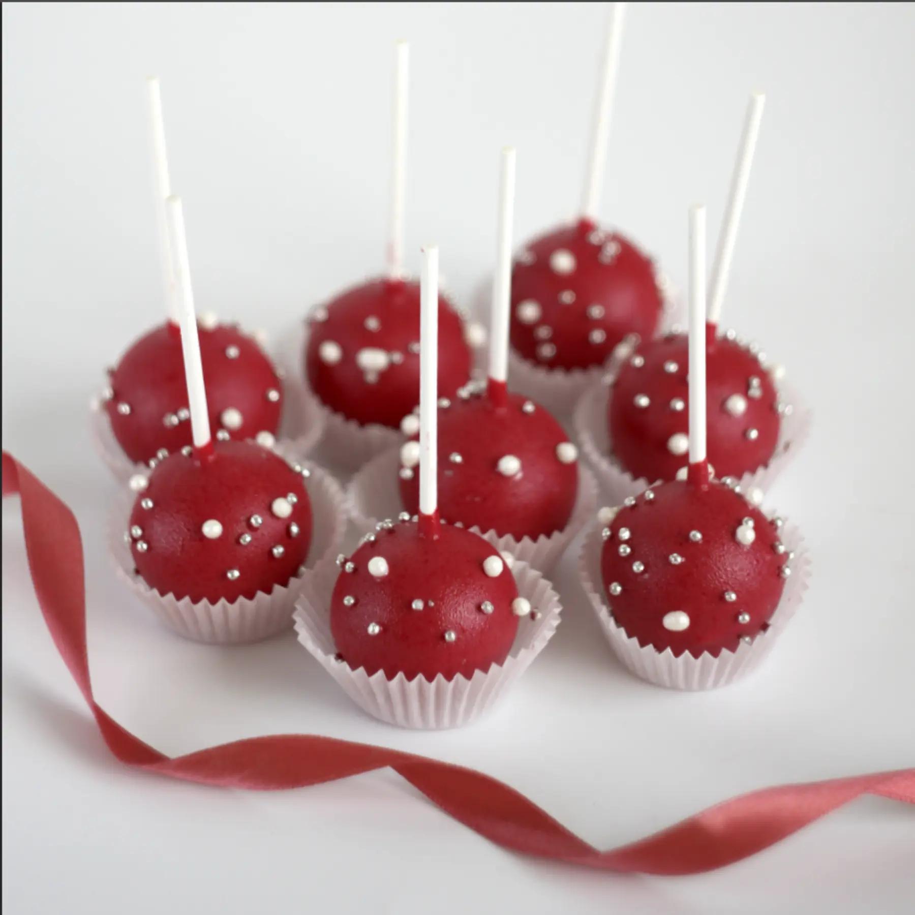 Red velvet cake pops